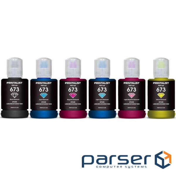 Чорнило Printalist Epson L800 6х140г B/C/M/Y/LC/LM (PL673SET6)