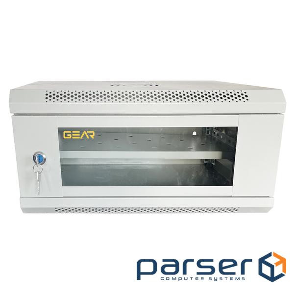 Шафа настінна GEAR 4U 19" 530x400x240 мм, grey (GWMSN-4U-530-400G)