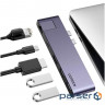 Порт-реплікатор UGREEN CM218 Dual USB-C to USB/HDMI/LAN Multifunction Adapter Gray (50984)