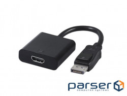 Перехідник моніторний DisplayPort-HDMI M/F (HDMIекран),v1.1 1080p 0.15m D=6.0mm,чорний (78.01.4374-1 (78.01.4374-1