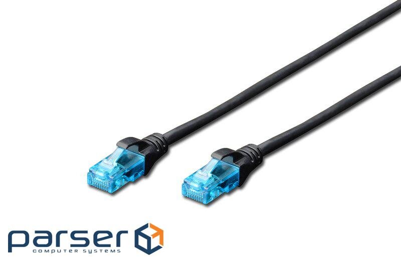 Патч корд DIGITUS CAT 5e UTP, 1м, AWG 26/ 7, PVC, чорного кольору (DK-1511-010/BLACK)