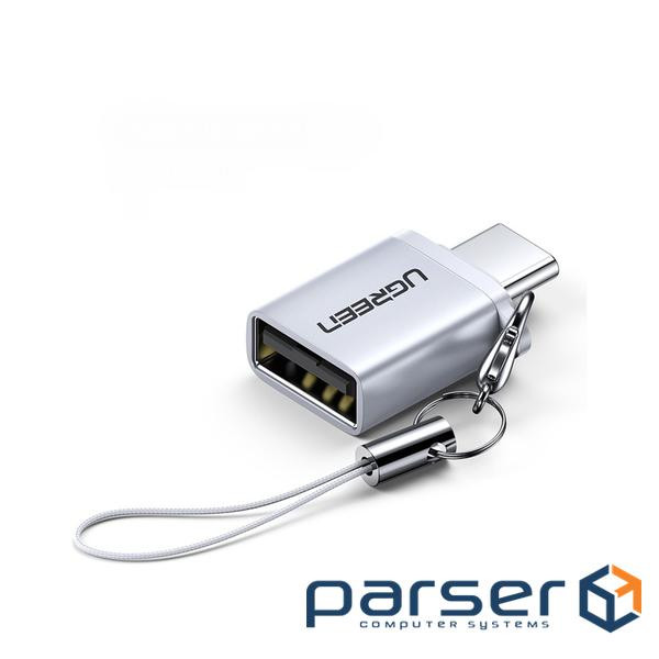 Кабель UGREEN US270 OTG Adapter Type-C 3.1 M - USB 3.0 F Alum. (Сірий ) (50283)