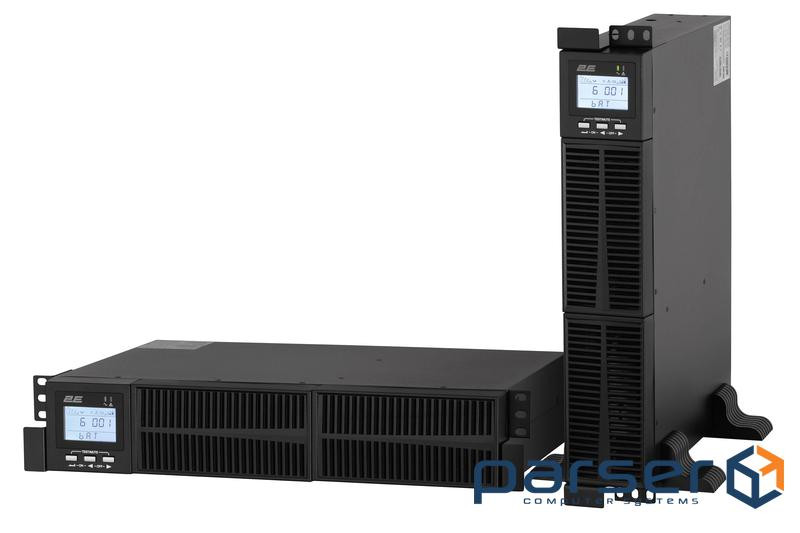 Continuous UPS (Online) 2E OD1000RT, 1000VA/900W, RT2U, LCD, USB, 3xSchuko (2E-OD1000RT)