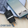 Зарядний пристрій HOCO C12Q Smart 1xUSB-A, 2.4A Black w/Type-C cable (6931474716293)