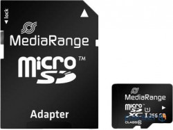 Карта пам`яті MediaRange microSDXC memory card, UHS-1 Class 10, with SD adapter, 256GB (MR946) MediaRange microSDXC memory card, UHS-1 Class 10, with SD adapter, 256GB (MR946)