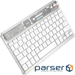 Клавіатура бездротова HOCO S55 Transparent Discovery Edition Space White (6931474778864)