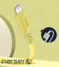Дата кабель USB 2.0 AM to Lightning 1.0m soft silicone yellow ColorWay (CW-CBUL043-Y)