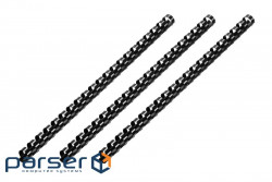 Plastic springs for binder 2E, 25 mm, black, 50 pcs (2E-PL25-50BL)