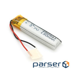 Літій-полімерний акумулятор 4,5*0,9*41mm 3,7V (Li-ion 3.7В 130мА&middot,год) (450941) ) (450941)