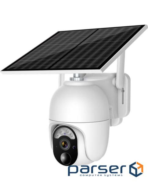 3 Мп 4G поворотна вулична відеокамера із сонячною панеллю та вбудованими АКБ 10400mA UBox (YT42083)