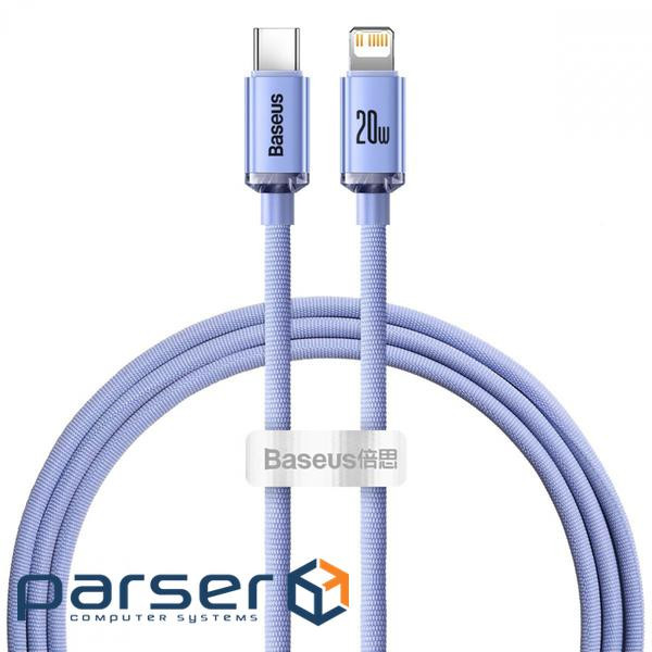 Кабель Baseus Crystal Shine Series Type-C to Lightning 20W (1.2m) purple (CAJY000205)