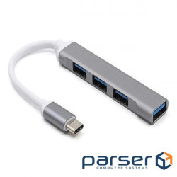 Перехідник обладнання Lucom USB Type-C 1x4 (HUB), 1x4 (1xUSB3.0+3xUSB2.0) (62.09.8283-1)