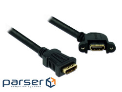 Cable connector Delock HDMI F/F angled, 0.25m D=7.3mm 110ё Panel Mount, black (70.08.5101-10)