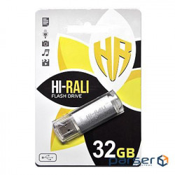 Флеш-накопичувач Hi-Rali 32 GB Rocket series Silver (HI-32GBVCSL)