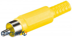 Штекер Goobay FreeEnd-RCA/M Plastic Nickel Yellow,жовтий (75.01.1602-1)