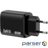 Зарядний пристрій VERBATIM Essentials GaN 65W 2xUSB-C, 1xUSB-A, PD3.0, QC3.0 Black (32352)