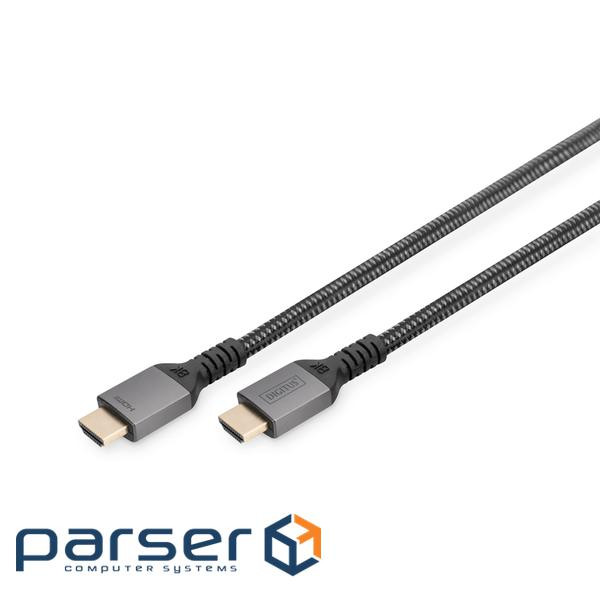 Кабель DIGITUS HDMI (M/M), 8K, Ultra High speed/Ethernet, 2м, чорний (DB-330200-020-S)