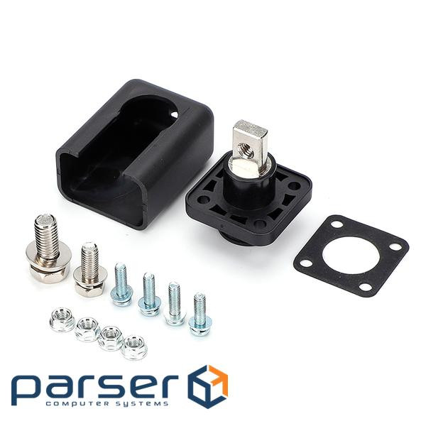 Корпусна прохідна клема 150A-A, М8-M6, 150A, 600V, &le,0,6 мОм, мідь, IP54, Bl (YT-150A-A-Black) , IP54, Bl (YT-150A-A-Black)