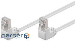 Патч-корд неекранований RJ45 FTP5e 0.25m,patch D=5.4mm AWG26 2x90ё Gold,білий (75.09.6060-1) (75.09.6060-1)