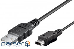 Cable Goobay USB2.0 A-mini 5p M/M 1.0m, Nickel (75.04.6712-10)