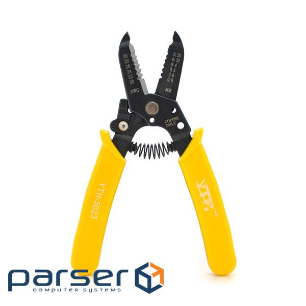 Інструмент для зачистки кабелю 7-1 Stripper YTH-5022, yellow, AWG24-14 (YT-CaSt7-1-YTH-5022)