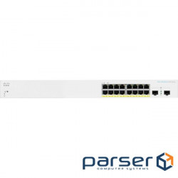 Network switch Cisco SG350X-48-K9-EU Тип - управляемый 3-го уровня, форм-фактор - в стойку, количество портов - 54, порты - SFP+, Gigabit Ethernet, комбинированный, возможность удаленного управления - управляемый, коммутационная способность - 176 Гбит/ с, размер таблицы МАС-адресов - 64000 Кб, корпус - Металический, 48x10/ 100/ 1000TX, 2хSFP+ Cisco CBS220-16P-2G-EU