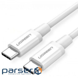 Date cable USB-C to USB-C 1.0m US264 ABS Shell White Ugreen (60518)