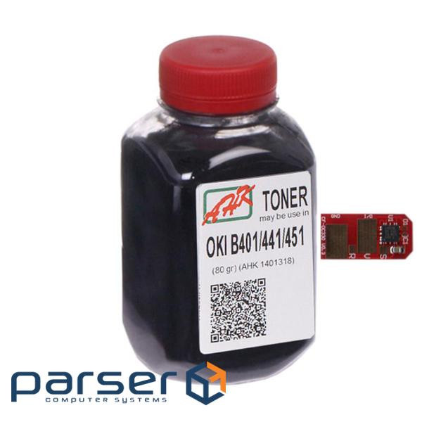 Тонер OKI B401/MB441/MB451 (+chip) AHK (1401336)