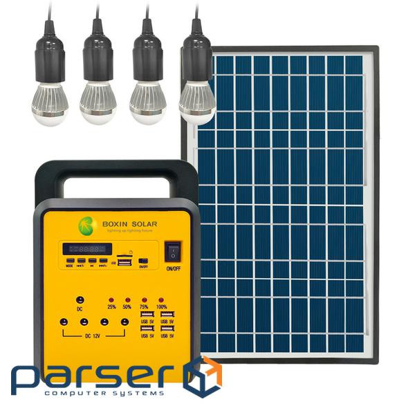 Сонячна домашня акумуляторна система Boxin, 18V / 10W, Solar Panel, 12V DC, USB 5V, FM Ra (BX-FD021)