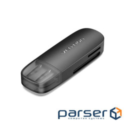 Зчитувач флеш-карт Vention USB 3.0 to SD+TF Black Dual Drive Letter (CLGB0)