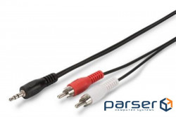 Multimedia cable Jack 3.5mm to 2RCA 1.5m Assmann (AK-510300-015-S)