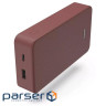 Батарея універсальна Hama 20000mAh, 15W/5V/3A, USB-C, USB-A, red (00201717)