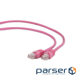 1m patch cord Cablexpert UTP, розовый, 1 м, 6 cat. (PP6-1M/RO)