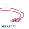 Патч-корд 1м Cablexpert UTP, розовый, 1 м, 6 cat. (PP6-1M/RO)