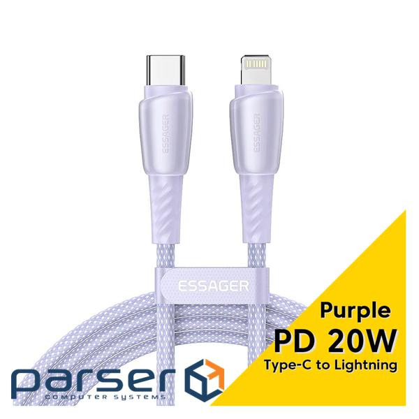 Дата кабель USB-C to Lightning 1.0m 3A purple Essager (EXCTL-CH05)