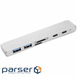 Порт-реплікатор POWERPLANT Type-C - HDMI, USB 3.0, USB Type-C, SD (CA911684)