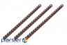 Plastic springs for binder 2E, 25mm, chocolate, 50 pcs (2E-PL25-50CH)
