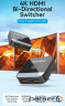 Switch HDMI 2.0 UHD 4K 60Hz 3D, HDCP, 1080P перемикач довнаправлень 2in 1out Vention (AKOB0)