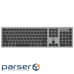 Клавіатура ножнична 2E KS270 105key, WL/BT, EN/UK, сіро-чорний (2E-KS270WBGR UA) (2E-KS270WBGR UA)