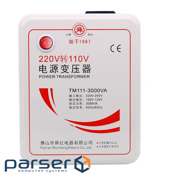 Перетворювач напруги трансформаторний універсальний TM111-3000VA Input 220 V / Output 110V+ універса