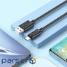 Кабель HOCO X88 Gratified USB-A to Type-C 1м Black (6931474783349)