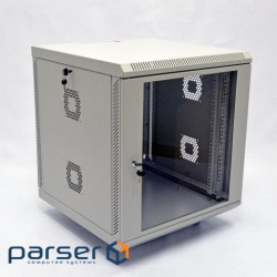 Cabinet 12U, 600x500x640 mm (W * D * H), acrylic glass, gray (UA-MGSWA125G)