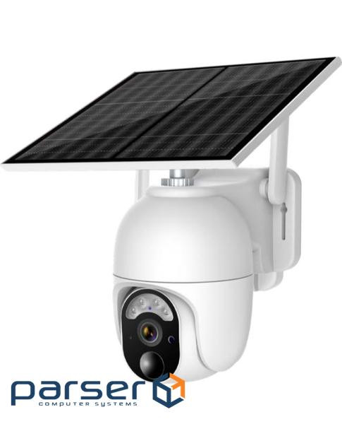 4 Мп 4G поворотна вулична відеокамера із сонячною панеллю та вбудованими АКБ 10400mA UBox (YT42084)