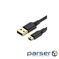 Дата кабель USB 2.0 AM to Mini 5P 1.0m US132 black Ugreen (10355)