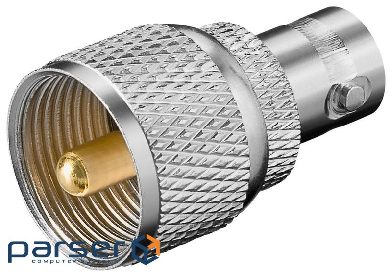 Перехідник антенний BNC/50ohm-RF:UHF F/M,адаптер прямий Gold (62.09.8366-1) Gold (62.09.8366-1)