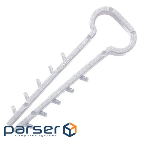 Дюбель-ялинка під білий плоский кабель 100 шт. APRO 8х5 мм 