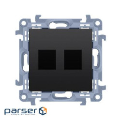 Адаптер інфрмаційний SIMON 10 2xRJ45 Keystone, графіт (CKP2.01/49) (CKP2.01/49)
