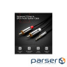 Кабель мультимедійний 3.5mm M to 2xRCA M 2.0m AV116 black Ugreen (10584)