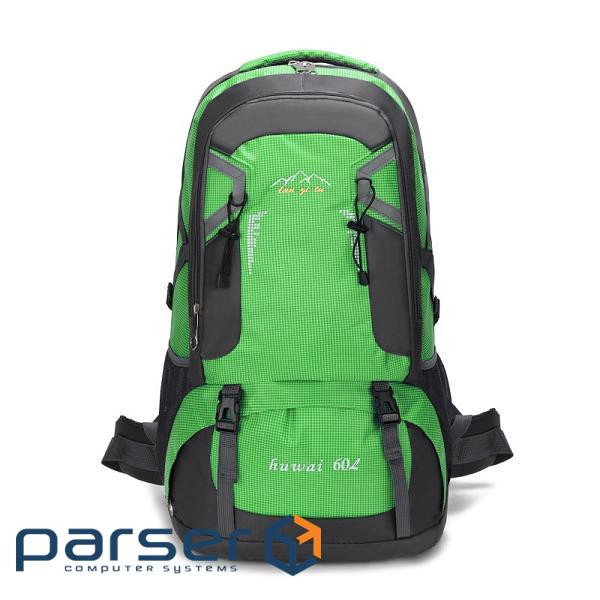 Рюкзак спортивний Huwai60-Gr, полієстр, водонепроникний, зносостійкий, зі зниженням навантаження, 60
