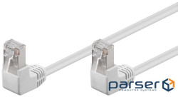 Патч-корд неекранований RJ45 FTP5e 0.5m,patch D=5.4mm AWG26 2x90ё Gold,білий (75.09.6061-1) (75.09.6061-1)